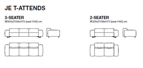 Image 1 of JE T'ATTENDS Sofa von Gio Pagani – Handgefertigtes italienisches Designersofa aus Premiumleder