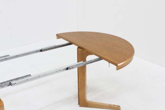 Image 1 of Vintage Danish round extendable dining table