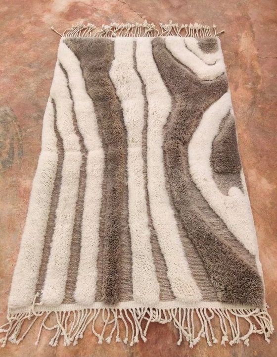 Image 1 of Moroccan Mrirt Hand Woven Carpet - High Quality Wool
