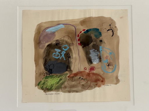 Pieter Holstein - Pintura/ Gouache, 1964 - Observación del paisaje