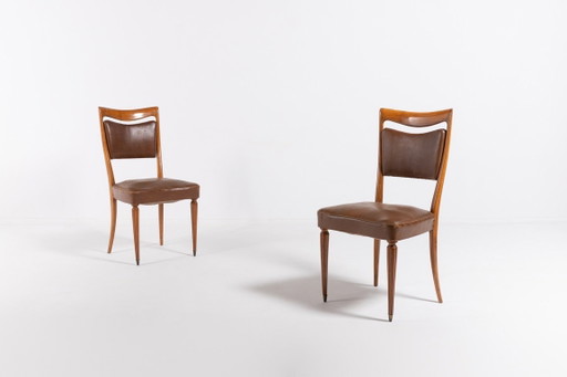 Chaises italiennes de style Mid-Century de Vittorio Dassi, années 1950