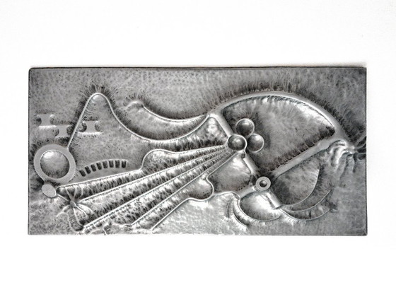 Kunstwerk Wanddecoratie Aluminium Jaren 70 – Metal, Vintage (photo 3 of 10)