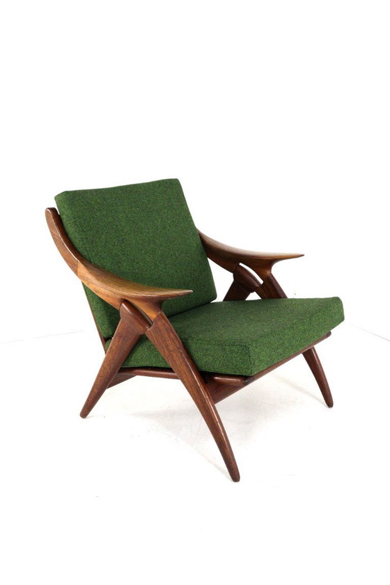 Image 1 of De Ster de Knoop fauteuil 'Glane' vintage gestoffeerd