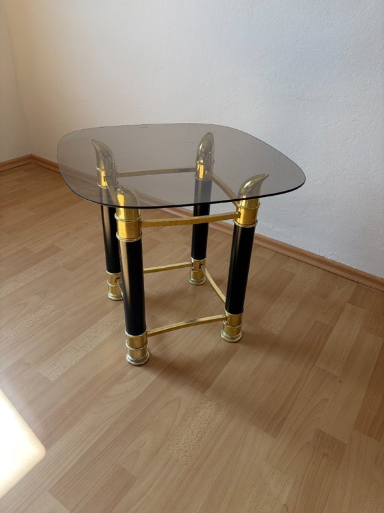 Italian Design Side table (Glass Top) - Tommaso Barbi, Metal, Black (photo 5 of 5)