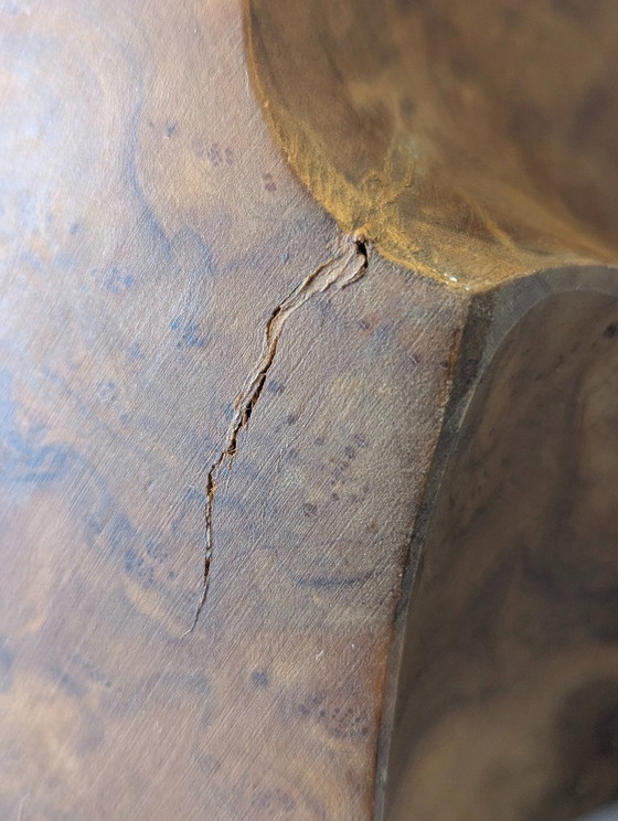 Image 1 of Lampada da tavolo organica moderna in legno d'ulivo intagliato, stile scultoreo, anni '70