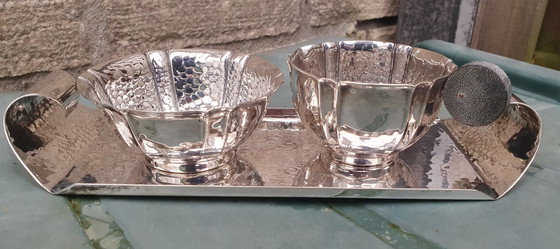 Image 1 of Gero: Set di crema placcato argento Georg Nilsson