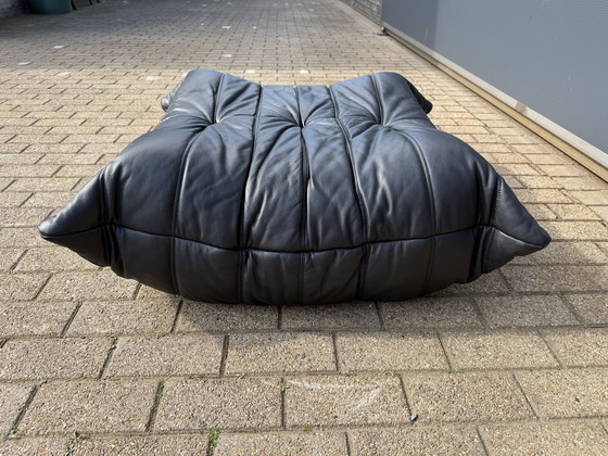 Image 1 of 100% authentic Togo Ligne Roset pouf in original black leather