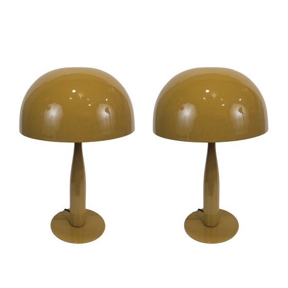 Image 1 of Pareja Lámparas de Mesa, Metal, Color Mostaza, S. XXI – Francia