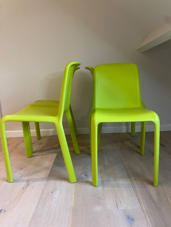 Image 1 of Set of 4 Pedrali Snow 300 Design Chairs - Lime Green
