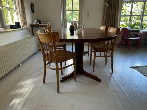 Table à manger à rallonge vintage danoise en bois de rose (Rosewood)