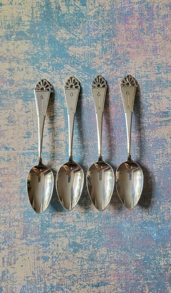 Cuatro cucharillas de plata antiguas, 1899 – Juegos de cubiertos, Silver (photo 5 of 6)