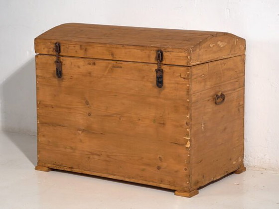 Baúl antiguo de madera maciza (c.1920) #16, Armarios de almacenamiento, Marrón, Rustic (foto 32 de 40)