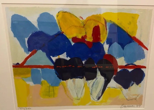 Jan Cremer - ‘’Tulpen 99 II’’ - ingelijste zeefdruk 