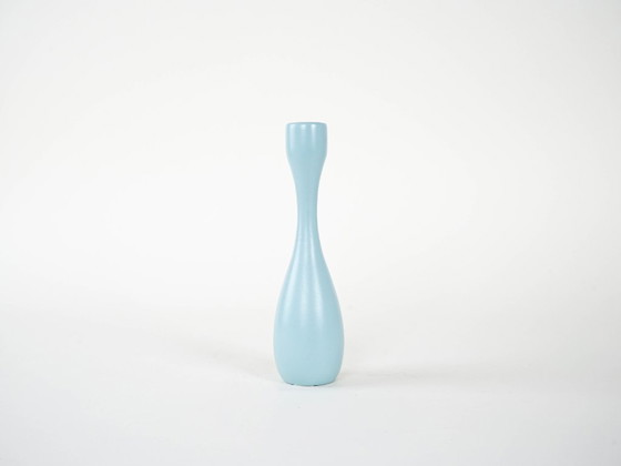 Image 1 of Candelabro azul pastel, diseño danés, década de 1970, fabricado en Dinamarca.