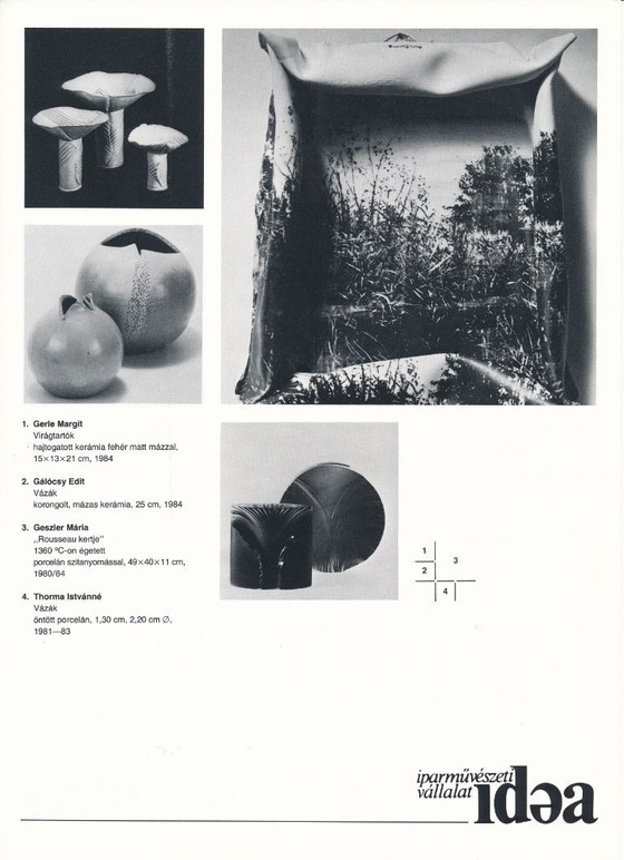 Image 1 of IDEA Industrial Arts Company modernistische/brutalistische vaas 1985 ontwerper Mária Viglási