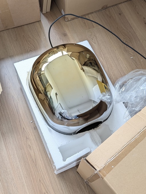 Lampe à Suspension Frandsen Ombre Gris/Or par Toni Rie