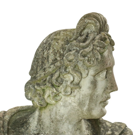 Image 1 of Large Apollo Bust Garden Statue