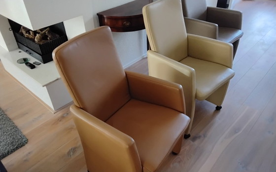 Chaises de salle à manger Chelsey 6 pièces – Leather, Metal (photo 7 of 10)