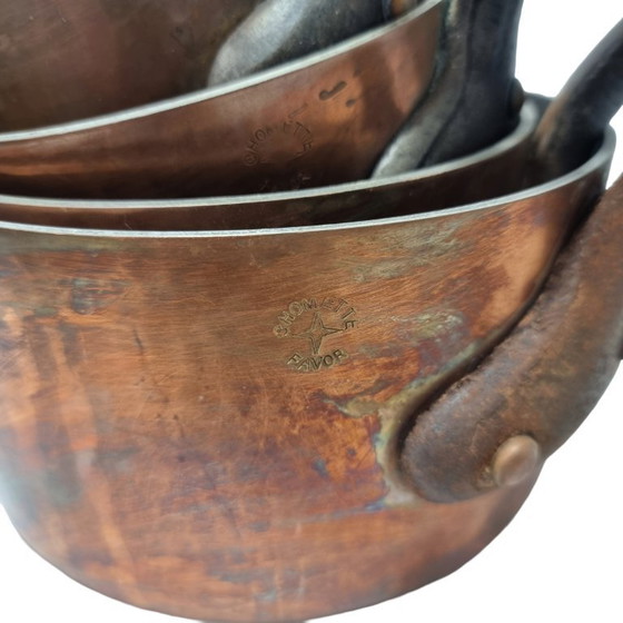 Image 1 of Juego de sartenes de cobre francés de gran peso de Mauviel para Chomette