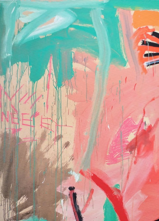 Jean-Michel Basquiat – Junge und Hund in einer Johnnypump (1982) – Kunstdruck – Kunstdrucke, Paper (photo 5 of 7)