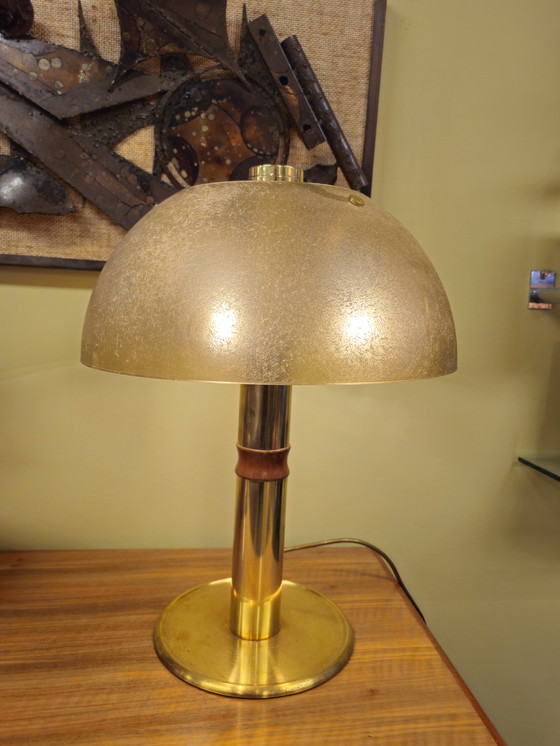 Image 1 of Vintage Messing Tafellamp Bureaulamp Lamp Lampje 