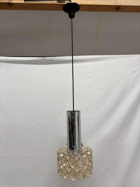 Image 1 of Lampada a sospensione vintage in vetro a bolle, design classico, Helena Tynell