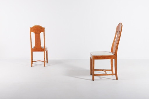 Pair unique burl wood chairs from Nordiska Kompaniet