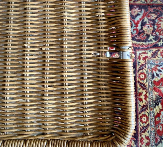 Image 1 of 4 sgabelli da bar Dirk van Sliedrecht/Rohe con sedili in rattan