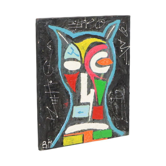 Pittura Astratta Gufo su Tela Arte Contemporanea 55cm – Dipinti e disegni, Canvas (photo 2 of 15)