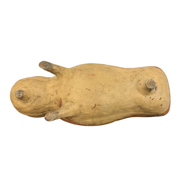 Antique French Terracotta Baby Cake & Pâté Mold Yellow, Decorative Objects, Ceramic, Orange (photo 3 of 7)