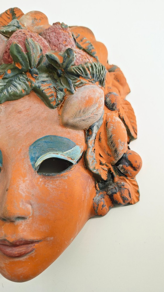 Image 1 of Vintage Venetian terracotta mask - 1960