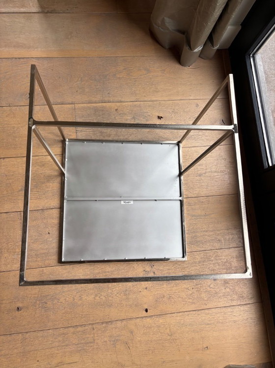 Minotti Leger side table, brushed metal (photo 4 of 7)