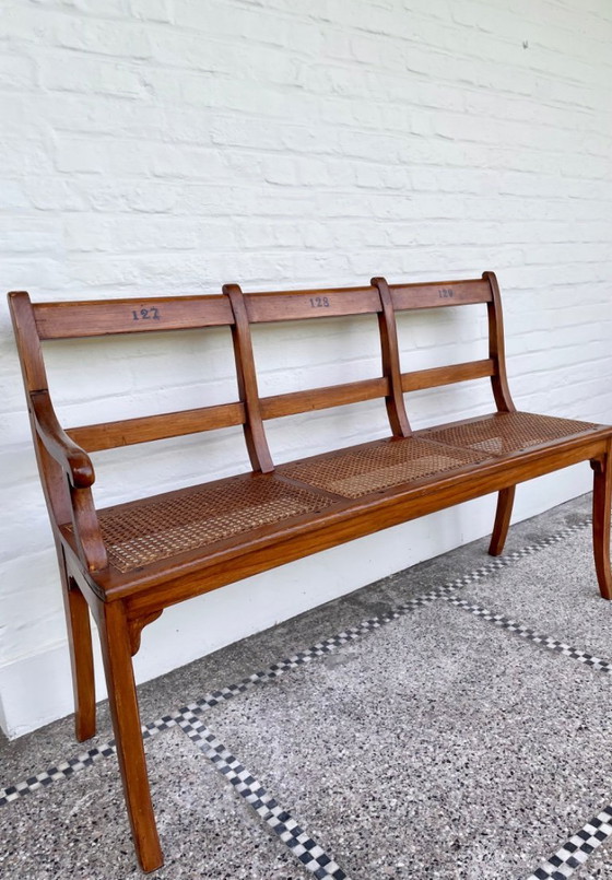 Image 1 of Antica panca da chiesa in legno