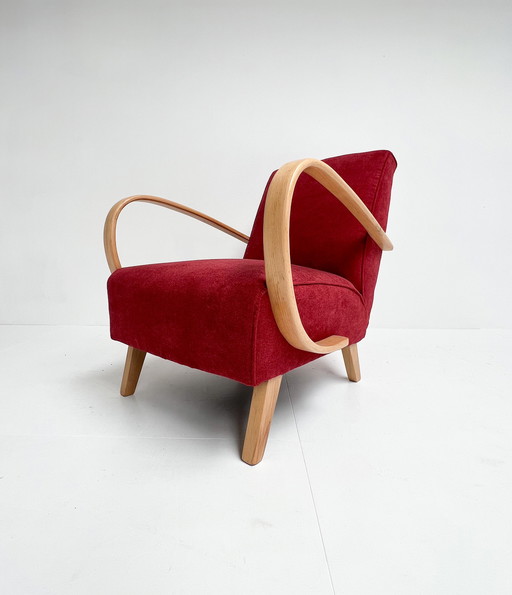 Fauteuil Jindrich Halabala remis à neuf, années 1950