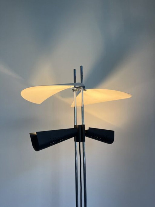 Enterprise Floor Lamp – Garcia Garay, 1980 – vloerlampen, Aluminium, Chrome