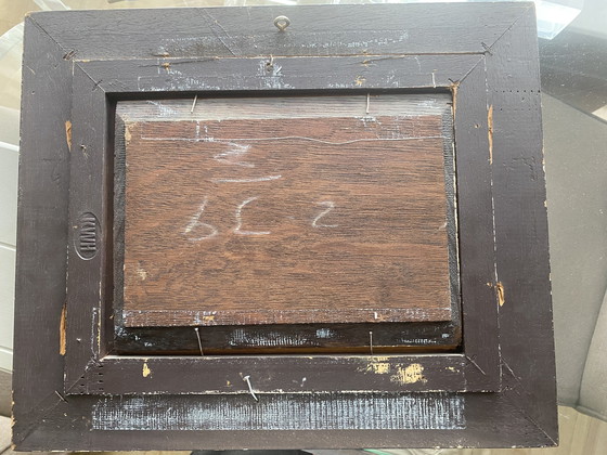 Image 1 of Peinture à l'huile vintage - Signée J.J.Klijn - panneau