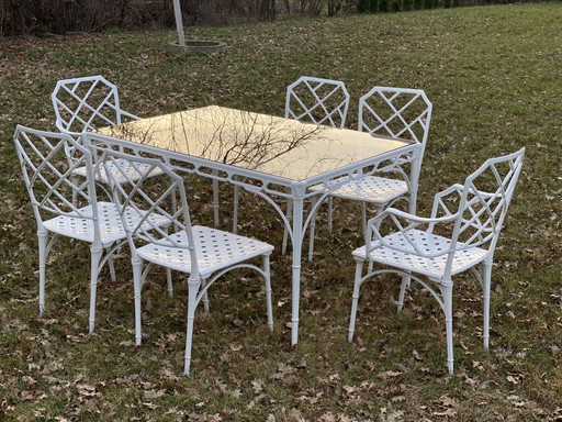Bruine Jordan Calcutta eettafel van imitatiebamboe, tuinmeubilair