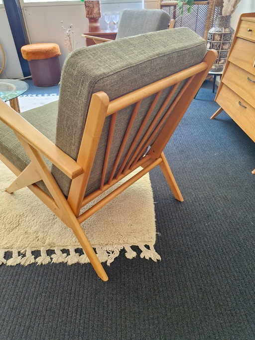 Vintage Pastoe Sessel 1960er Moosgrün - Satz von 2