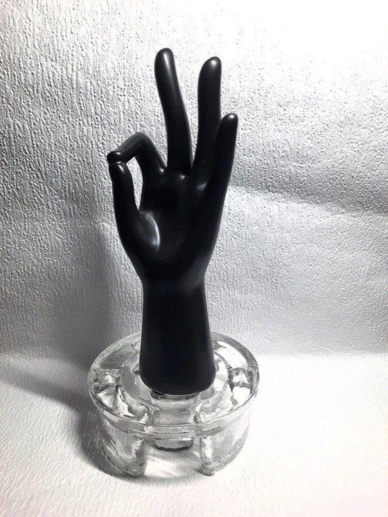 Image 1 of Chauffe-bougie vintage Georgshütte – Verre au design brutaliste d'Allemagne de l'Ouest (années 1970)