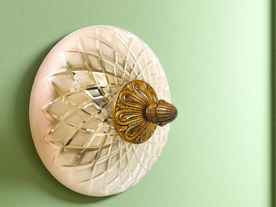 Image 1 of Verschnörkelte Glaseinbauleuchte im orientalischen Stil für Decke oder Wand