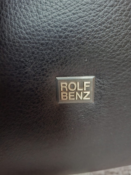 Image 1 of Divano in pelle nera Rolf Benz 322 a 3 posti