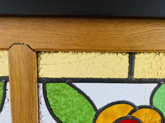 Glas In Lood Roomdivider 1920 Uit Stoomtrein Station Uit Veghel – art deco, Kamerschermen, Wood (photo 7 of 8)