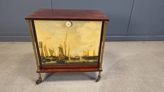 Image 1 of Franse barkast in mid-century modern stijl, jaren 60