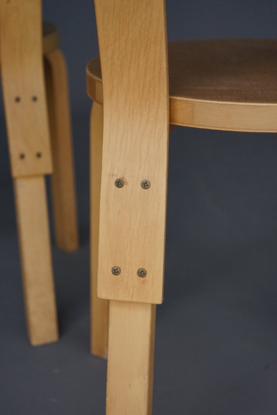 Image 1 of Model 66 Chairs attributed to Alvar Aalto, 1980s, Set of 2