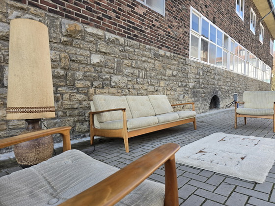 Image 1 of Eugen Schmidt Sofa Daybed jaren 60 Mid Century jaren 70 Zitgroep Vintage Bank Easy Chair Fauteuil