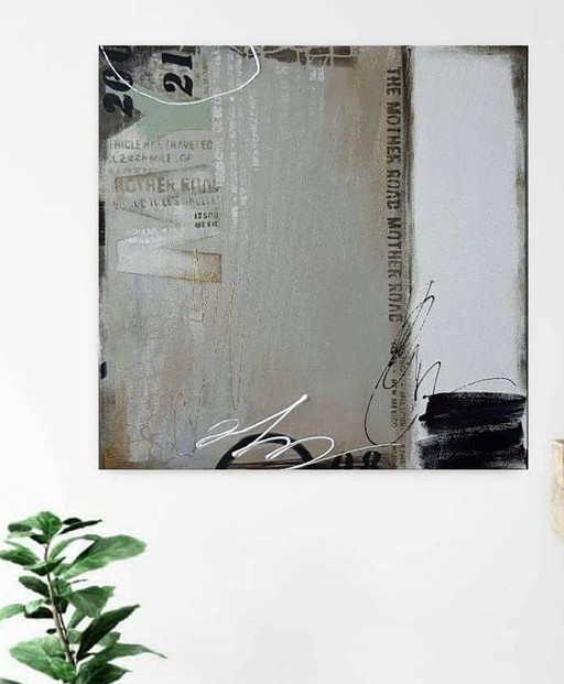 Original Acrylic Painting Contemporary Art Minimalism Moments of Weakness – schilderijen tekeningen, Canvas (photo 2 of 7)