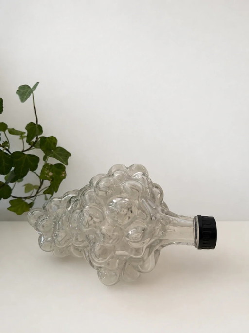 Vintage glass grape cluster carafe