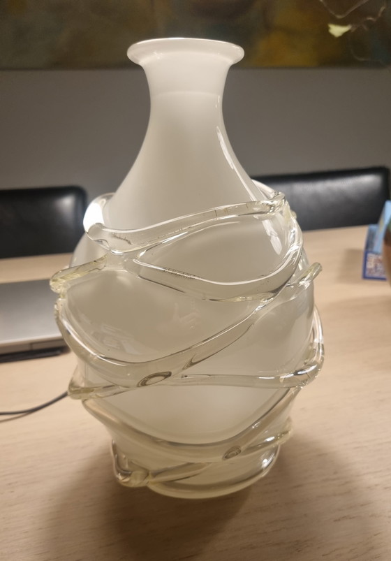 Image 1 of Vaso in vetro bianco latte