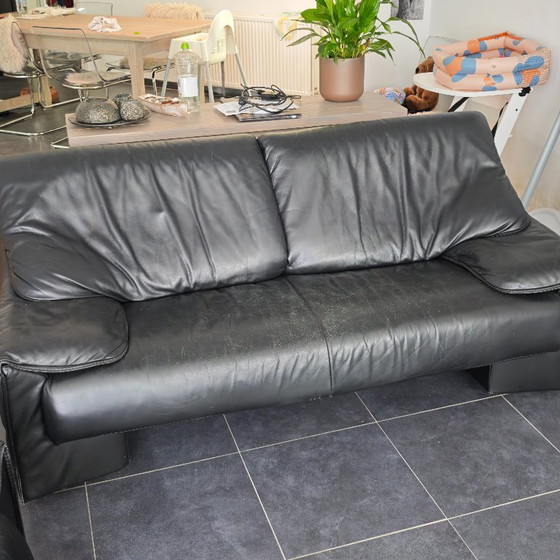 Image 1 of Jori black leather armchairs vintage