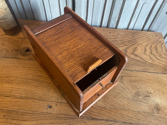 Image 1 of Archive Box Roller shutter cabinet art deco 1930 French